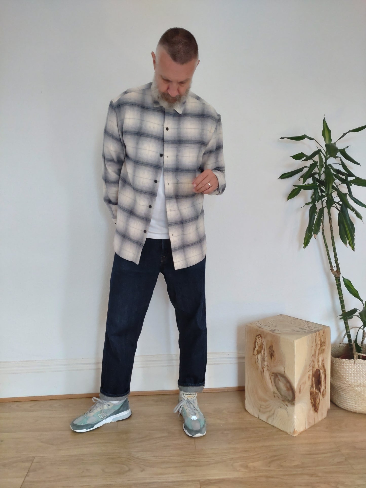 Wax London Whiting Check Overshirt - Size Medium