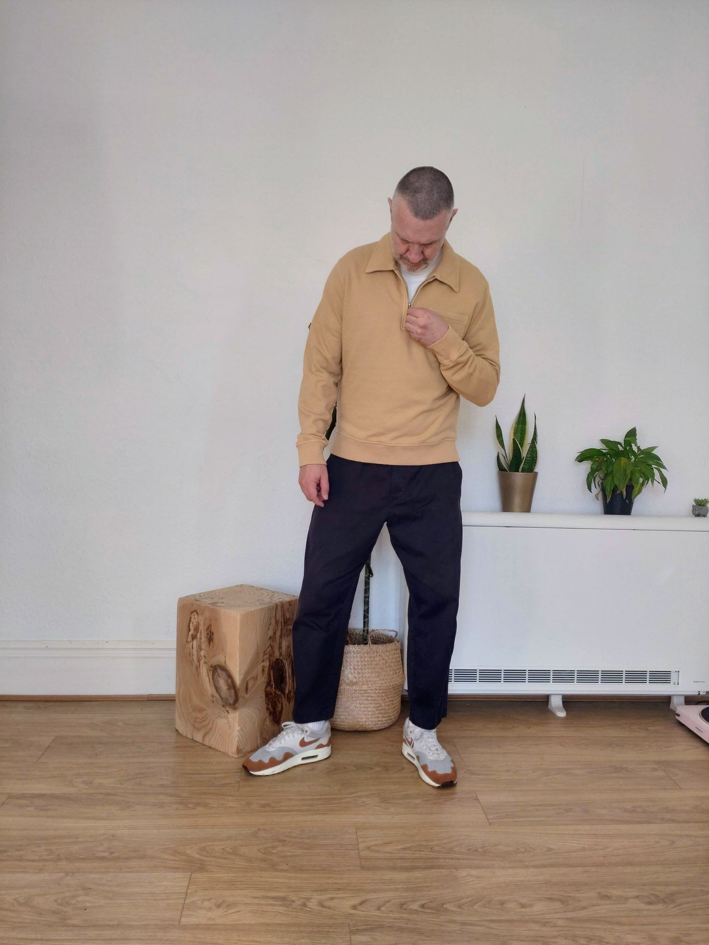 YMC Sugden Half Zip Sweatshirt