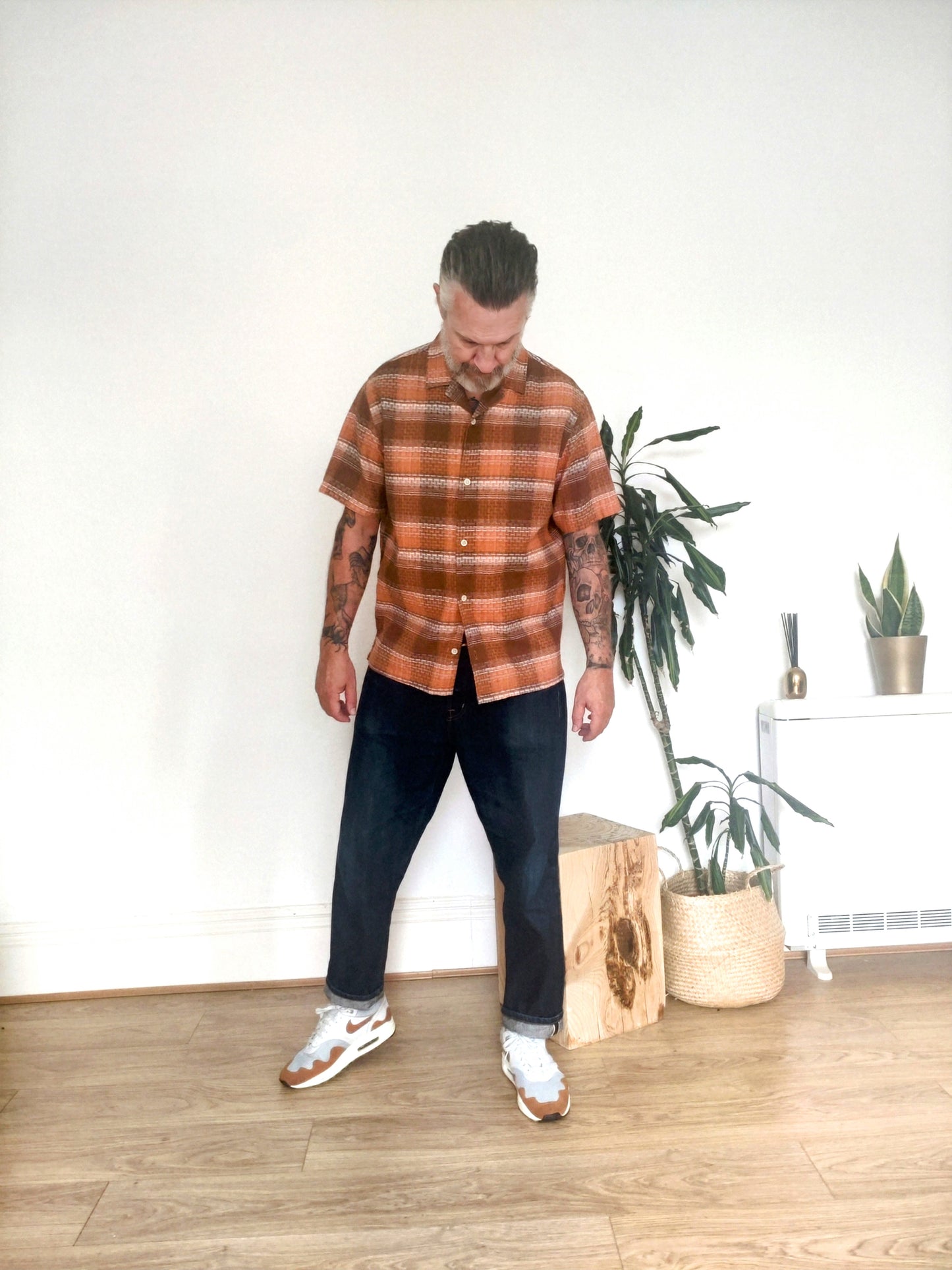 Folk Camp Collar Check Shirt