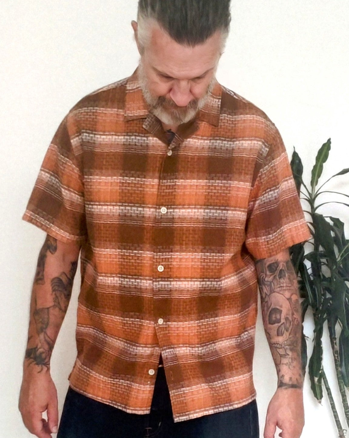 Folk Camp Collar Check Shirt