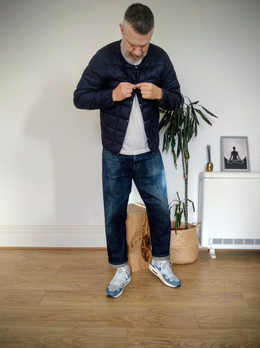 Taion Crew Neck Button Down Jacket