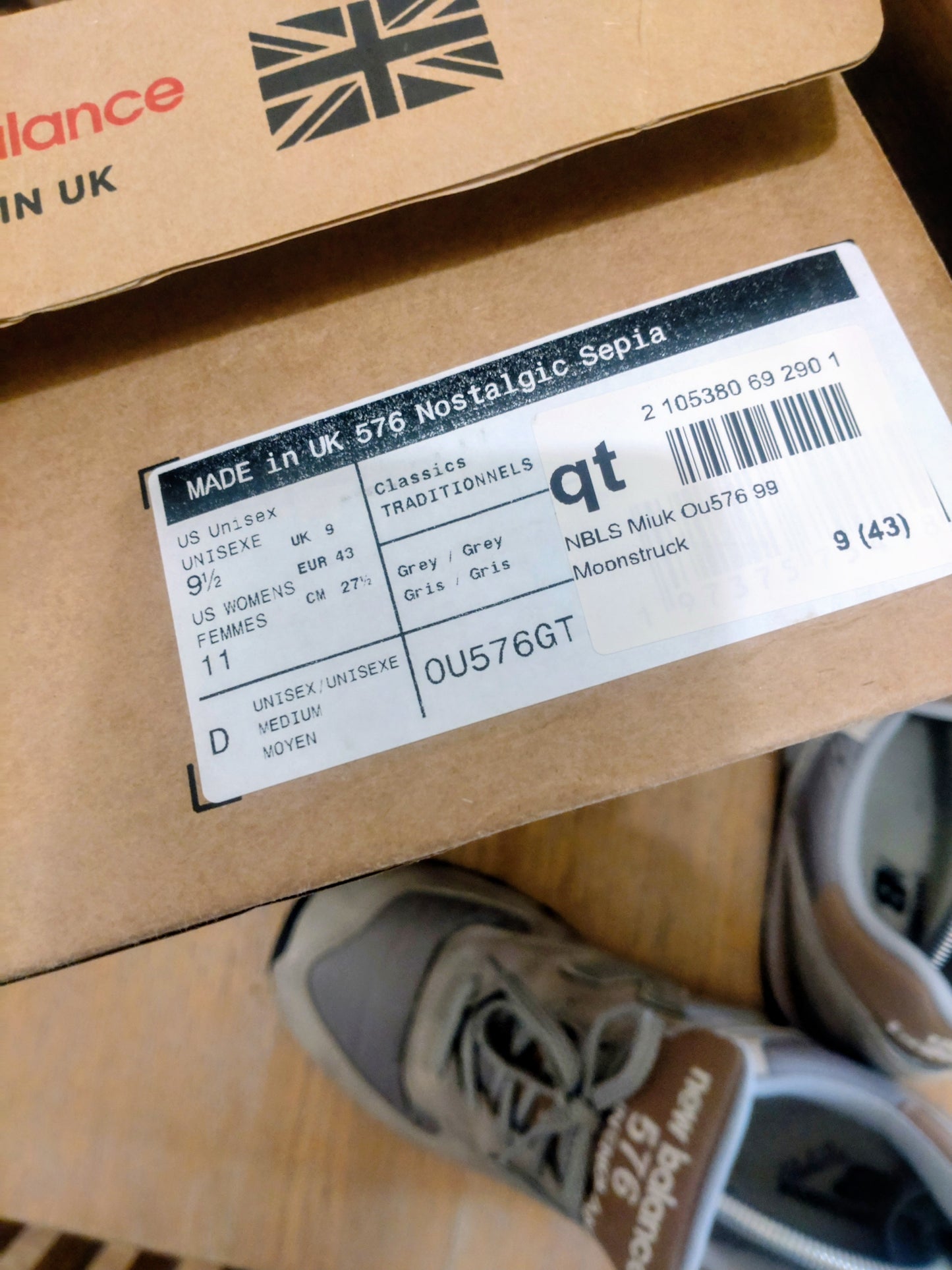 New Balance 576 Made in England Nostalgia Sepia