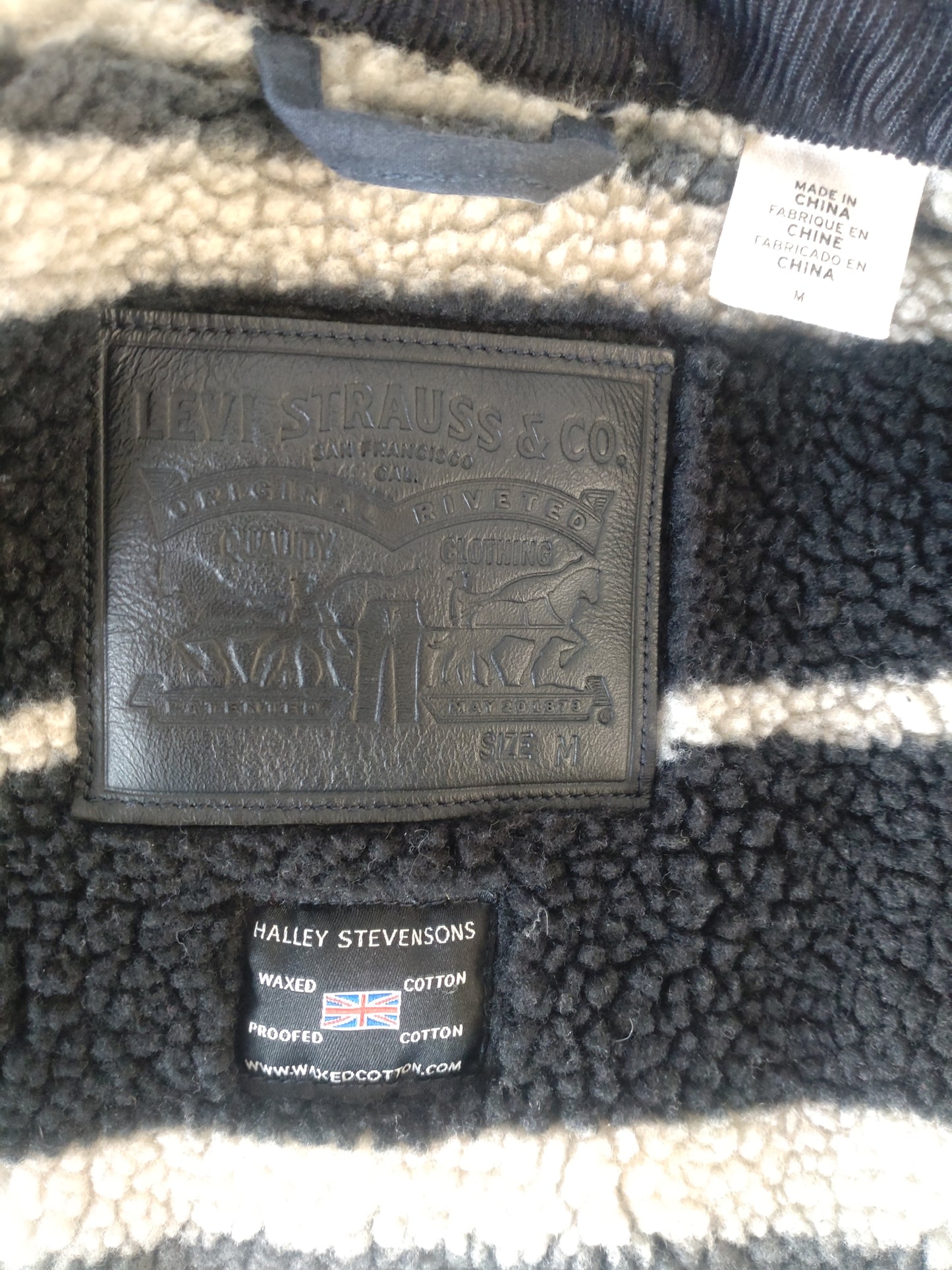 Levi's Halley Stevensons Waxed Cotton Sherpa Chore Jacket