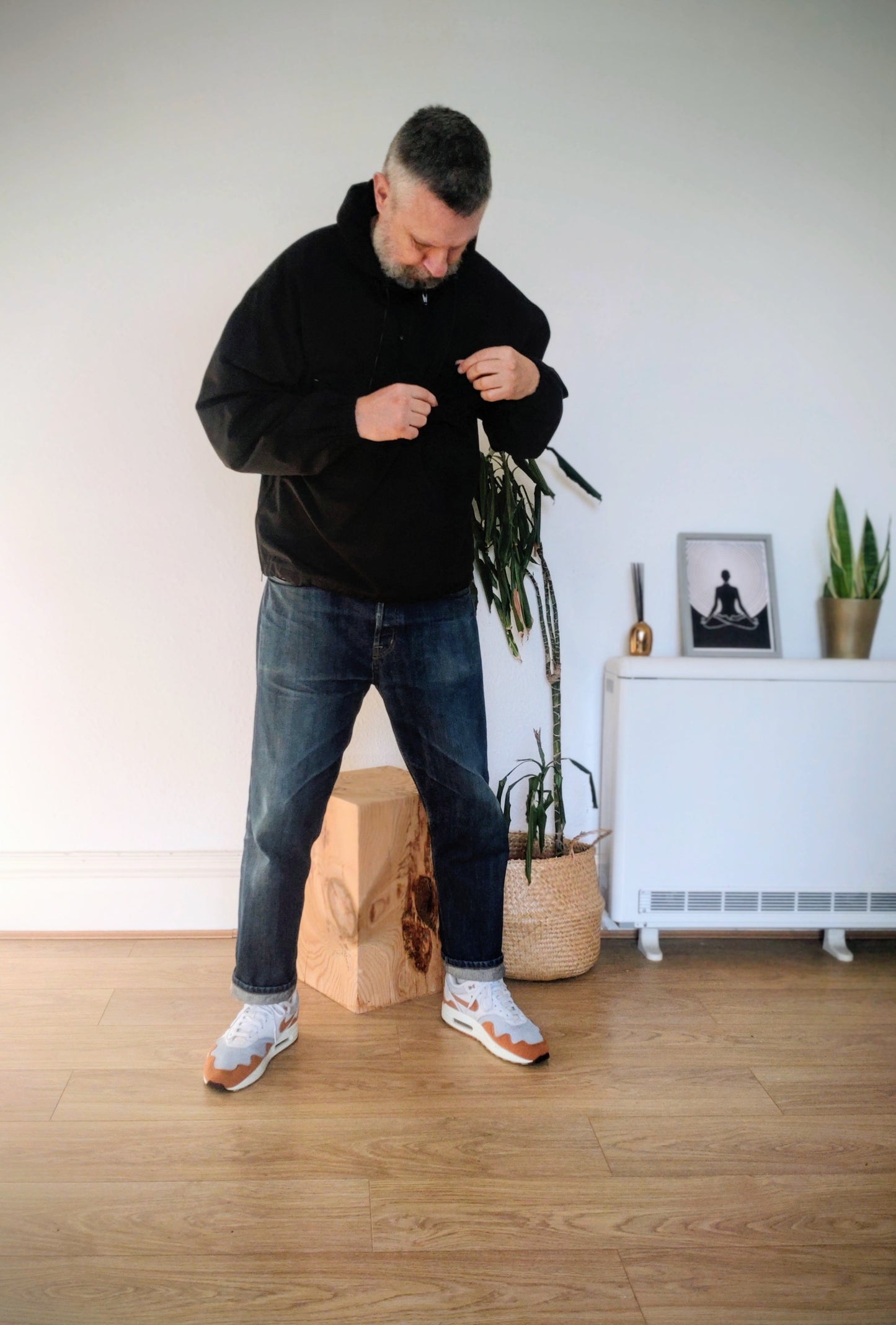 Uniform Bridge Hooded Half Zip Pullover Jacket